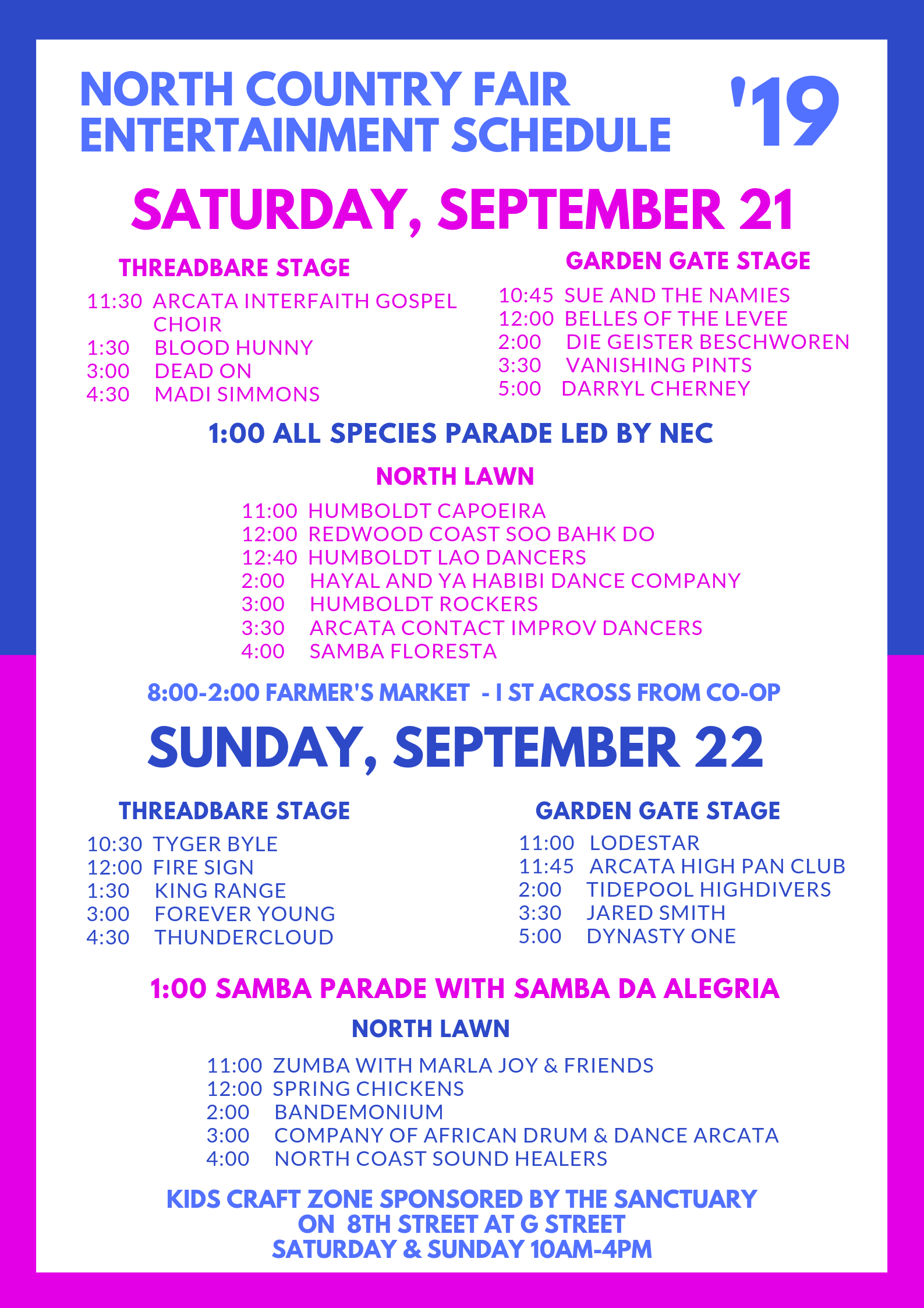 Entertainment and Activities North Country Fair